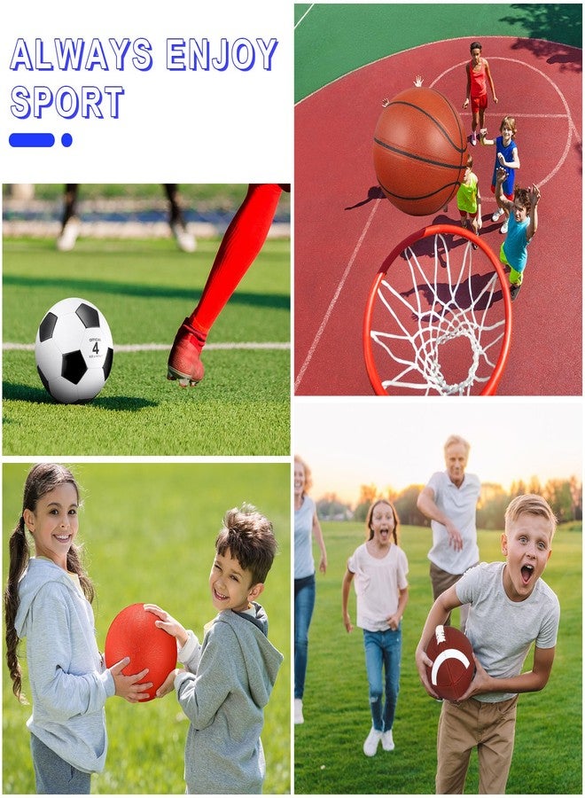 Deekin مجموعة ديكين الرياضية المكونة من 4 قطع للأطفال والمراهقين، تتضمن كرة سلة وكرة قدم وكرة ملعب بالحجم الرسمي ومضخة وحقيبة معدات رياضية (لون عادي) - Image 5
