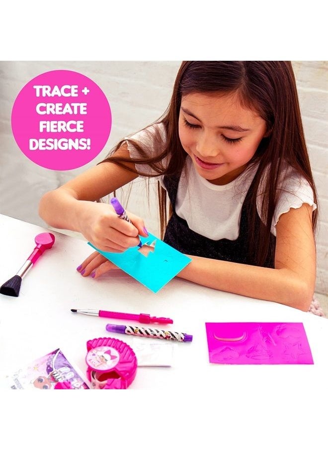 L.O.L. SURPRISE! Tattoo Roll-Its by Horizon Group USA, LOL Surprise Tattoos for Kids, Unroll Over 1 ft. of Surprises, Includes Temporary Tattoos, Body Art Markers, Stencils, Glitter, Body Gems & More  - Image 3