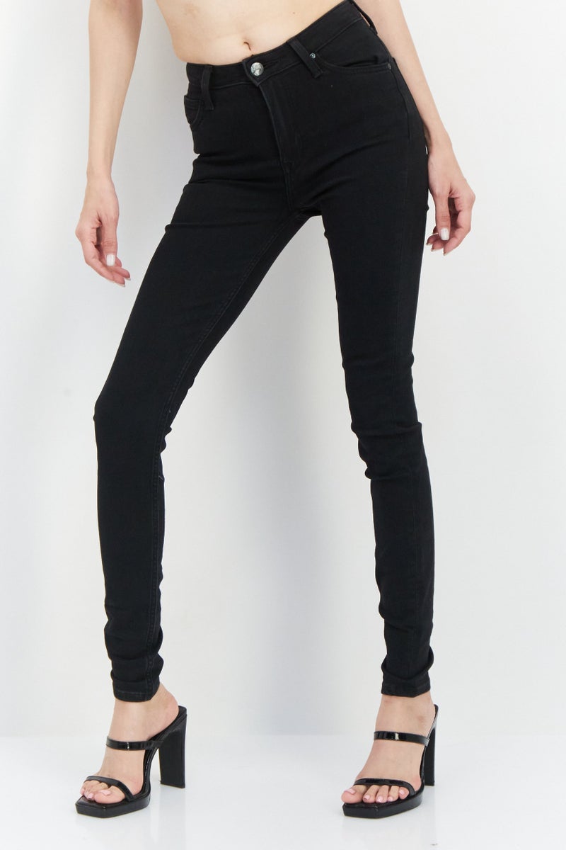LEE Women Regular Fit Washed Denim Jean, Black - Image 1