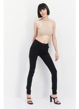 LEE Women Regular Fit Washed Denim Jean, Black  - Image 4