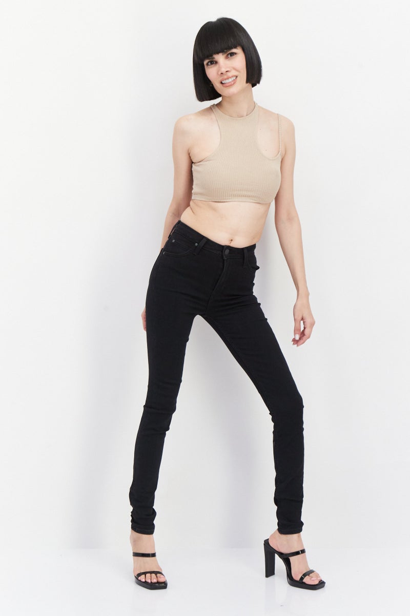 LEE Women Regular Fit Washed Denim Jean, Black - Image 4