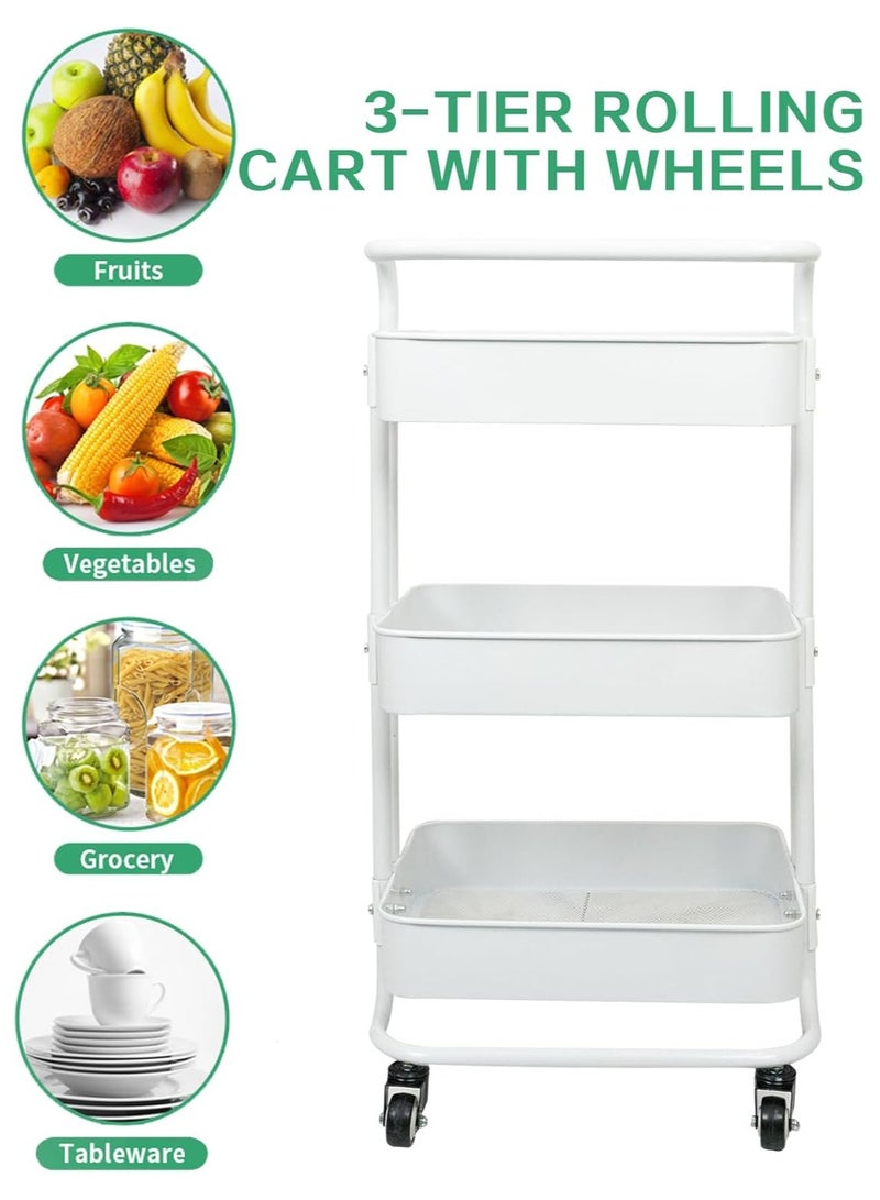 DubaiGallery عربة تنظيم معدنية متعددة الأغراض ذات 3 طبقات - Image 2