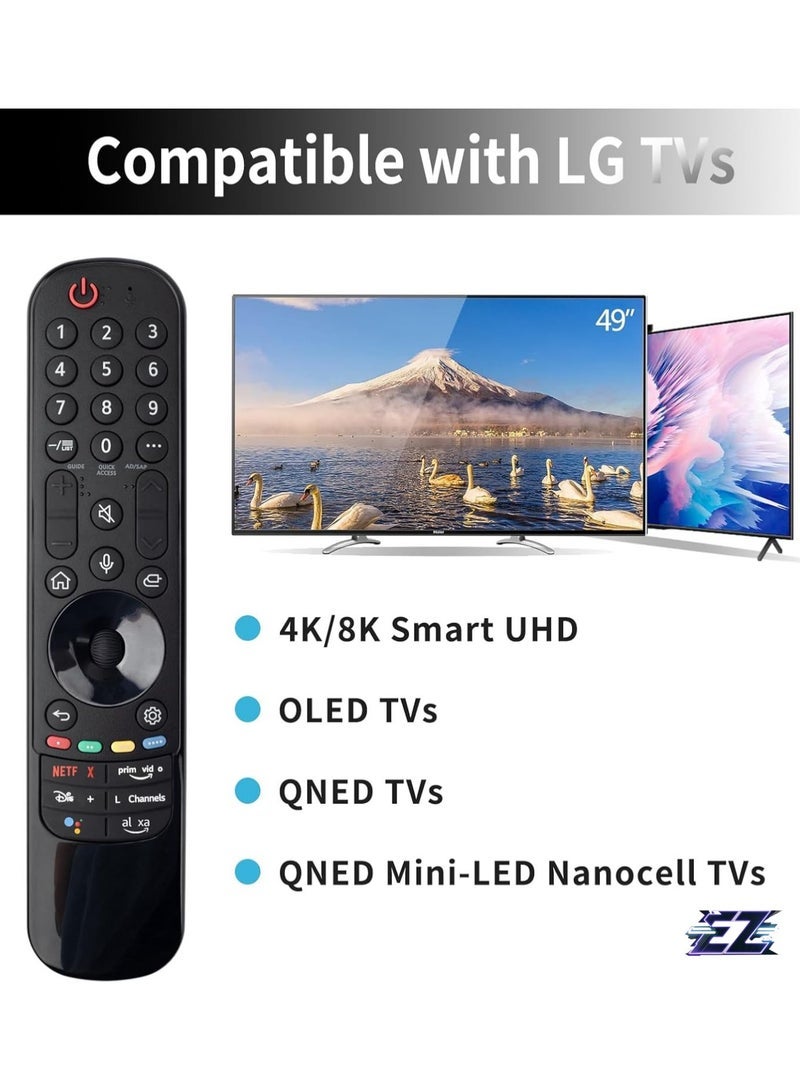 PopZa New Replacement Magic Remote Control MR22GA with Voice and Pointer Function by EFG WXYZ - Compatible with LG Magic Remote 2023 for LG Smart TV and LG TV Remote Control with battery - Image 2