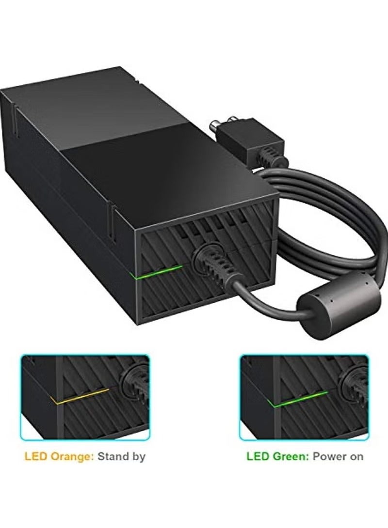 VKL Power Supply Brick For Xbox One, Strong And Durable AC Adapter Power Supply Replacement, Quiet And Fast Xbox One Power Brick, Charging Accessory Kit With Cable For Xbox One - Image 2
