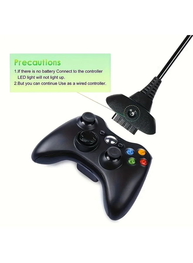 كابل شحن USB لجهاز تحكم Xbox 360 قطعة واحدة مع 2 غطاء عصا تحكم مضيء - Image 4