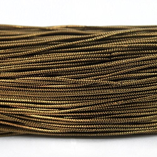 Embroiderymaterial Badla Threads for Embroidery, Jewellery and Craft Making(1MM, 200 Metre, Dark Gold Color) - Image 2