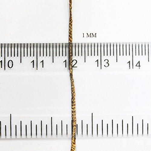 Embroiderymaterial Badla Threads for Embroidery, Jewellery and Craft Making(1MM, 200 Metre, Dark Gold Color) - Image 3