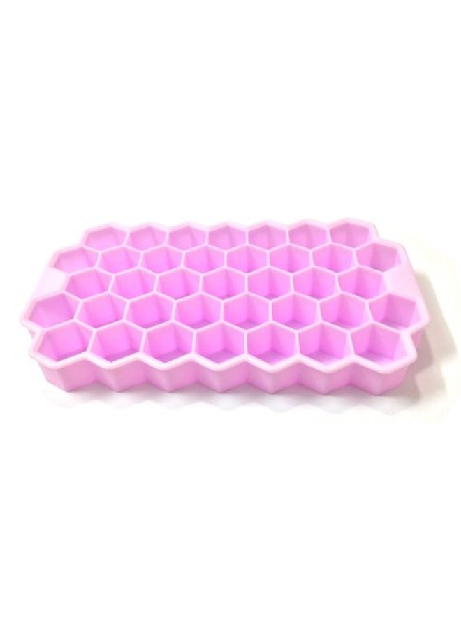 37-Cube Pink Silicone Ice Cube Tray – Flexible Stackable Freezer Ice Mold with Easy Release Design - Image 3