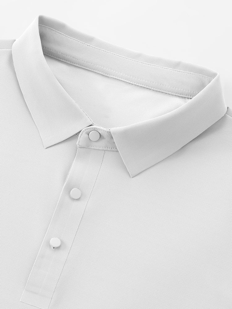 Men's Casual Long Sleeve T Shirt Basic Top Button Collared Shirt - Image 3