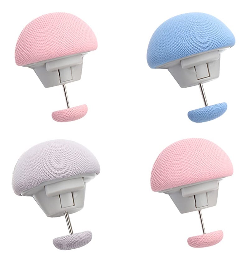 Blue Denko Duvet Clips Mushroom Duvet Cover Pins Quilt Fixer Duvet Fasteners Holder Clip Cotton Cloth Clips Multicolor Pack of 4  - Image 1