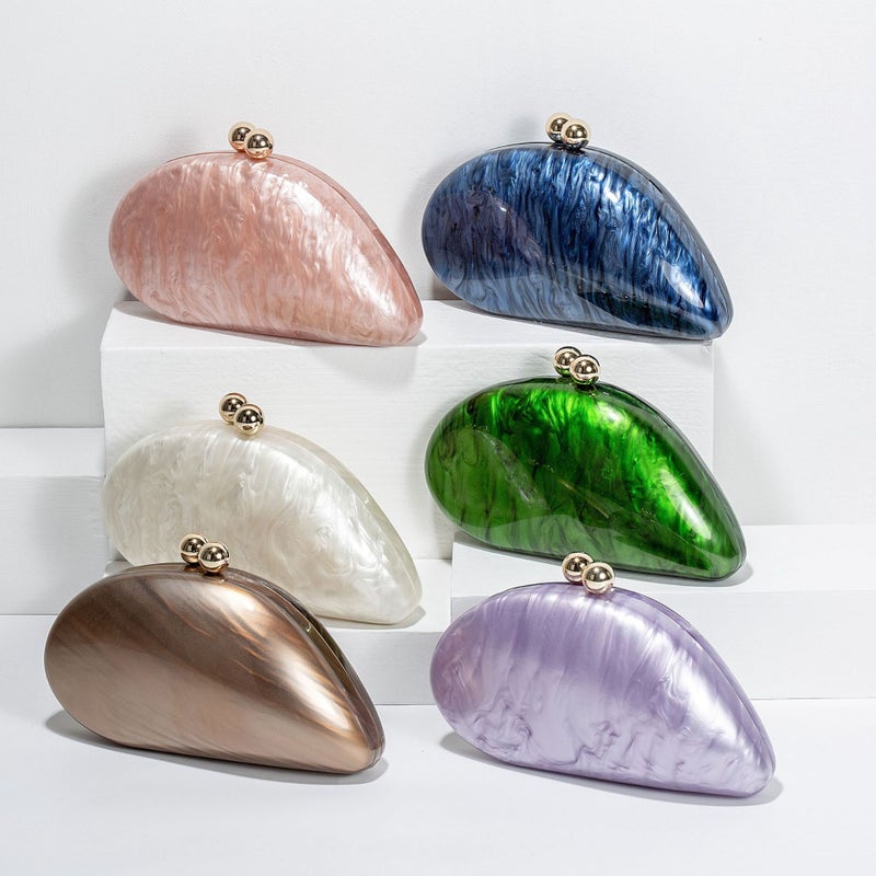 Women'S New Acrylic Dinner Bag Single Shoulder Crossbody Wedding Banquet Clutch Chain Bag - Image 2