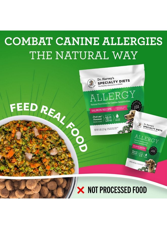 دي آر. هارفي وصفة سمك السلمون من دكتور هارفيز سبيشاليتي دايت للحساسية، طعام كلاب مناسب للبشر للكلاب التي تعاني من الحساسية والحساسية (5 أرطال) - Image 5