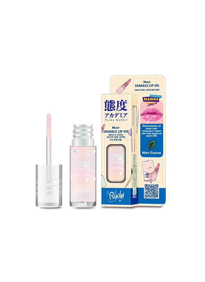 Rude Manga Collection Manga Sparkle Lip Oil - Mint