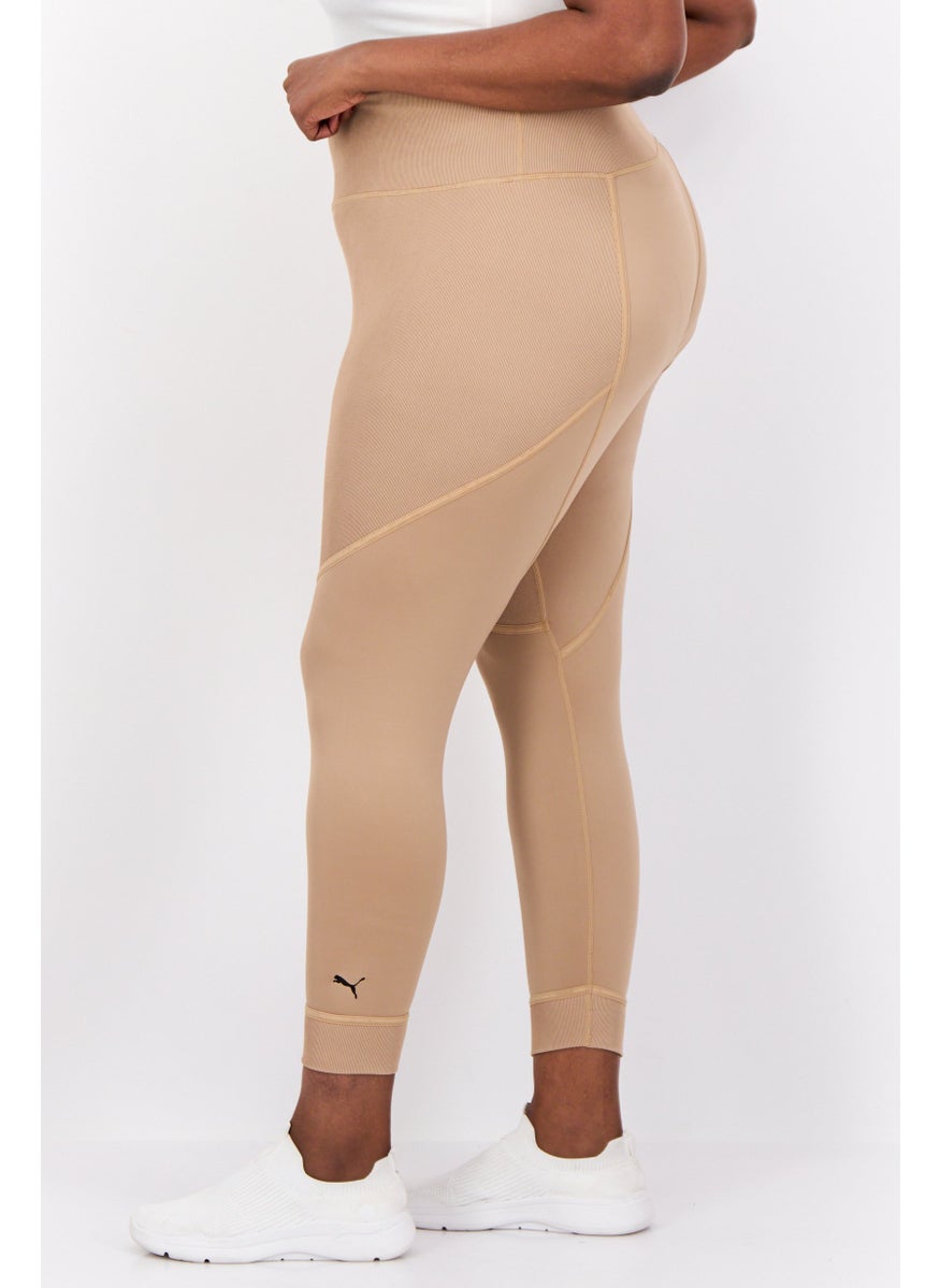 PUMA Women Tight Fit Training Leggings, Dark Beige  - Image 4