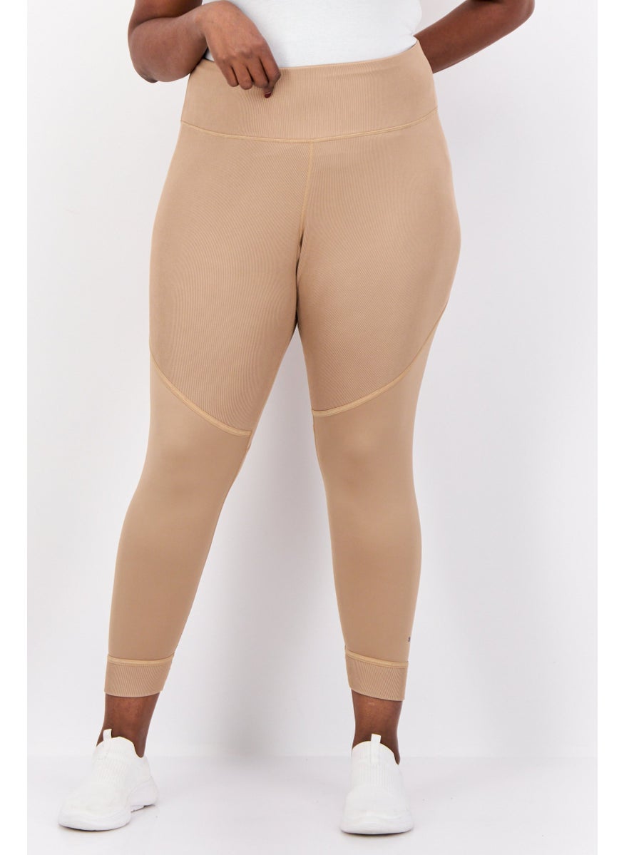 PUMA Women Tight Fit Training Leggings, Dark Beige  - Image 1
