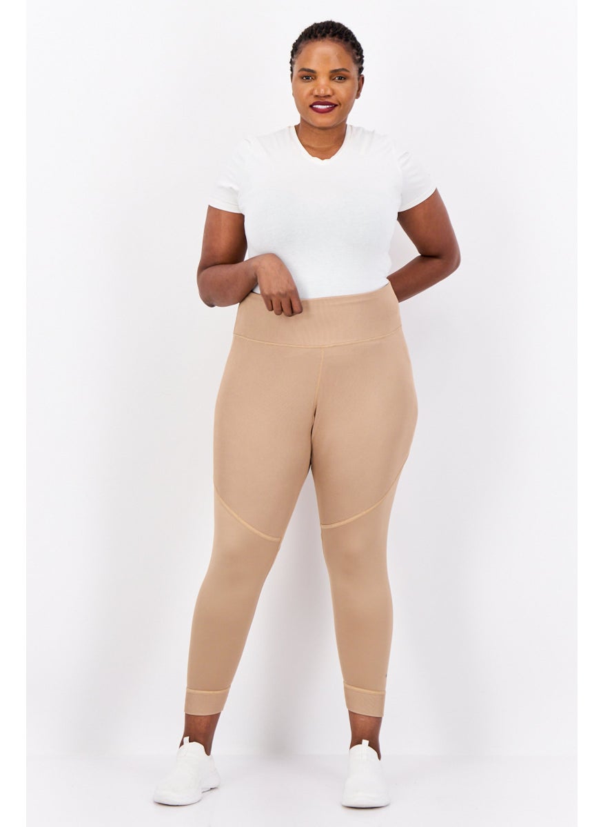 PUMA Women Tight Fit Training Leggings, Dark Beige  - Image 3
