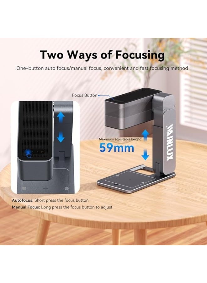 Topleo Laser Engraver,WAINLUX Z3 Portable Laser Engraving Machine 0.05mm High Precision,Auto Fixed Focus Compressed Spot, Foladable Laser Engraver for Wood and Metal,Acrylic,Leather, DIY Engraving - Image 2