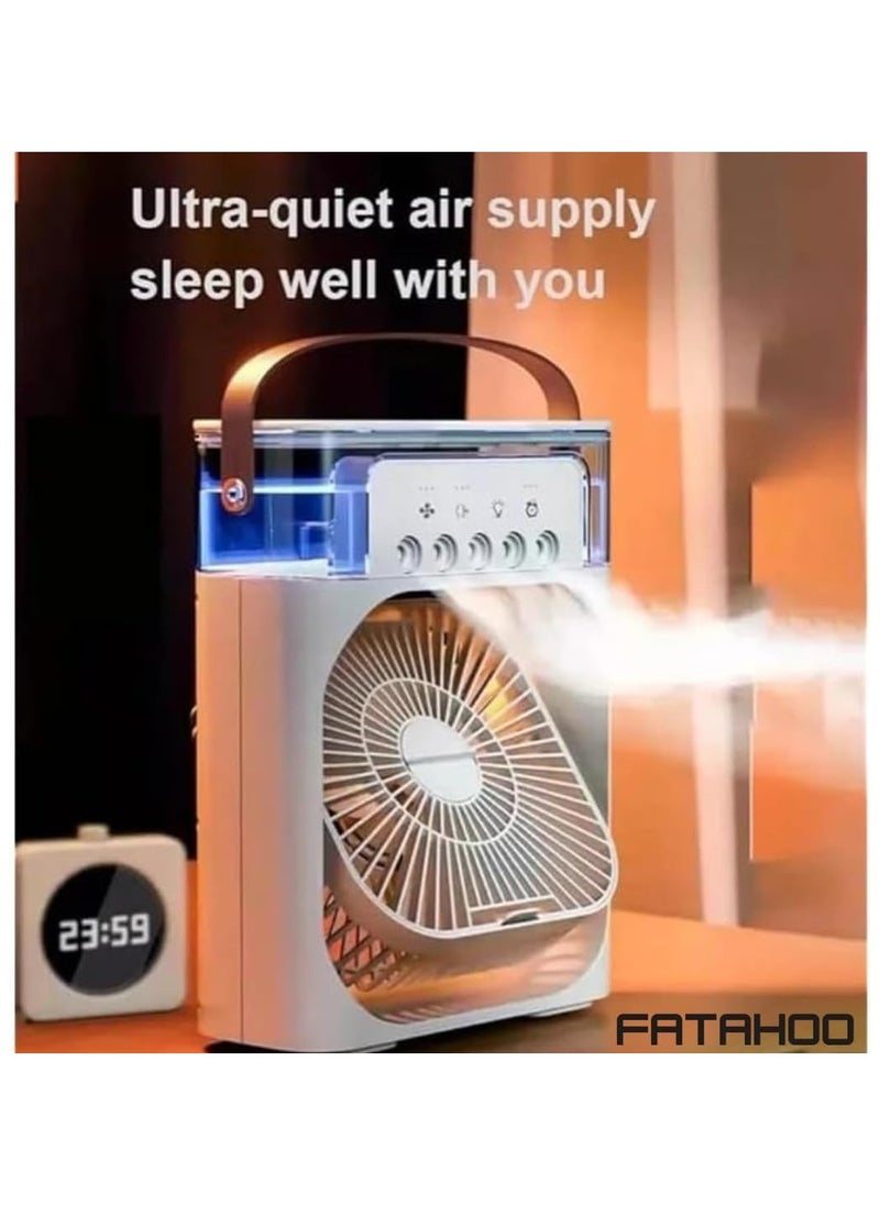 Generic Portable Air Conditioner, Air Conditioner, Cooling Fan with Ice Tray,900ML Evaporative Personal Air Cooler Fan with 5 Mist, 7 Night Light, 8H Timer, Small Air Conditioner for Bedroom Office  - Image 1