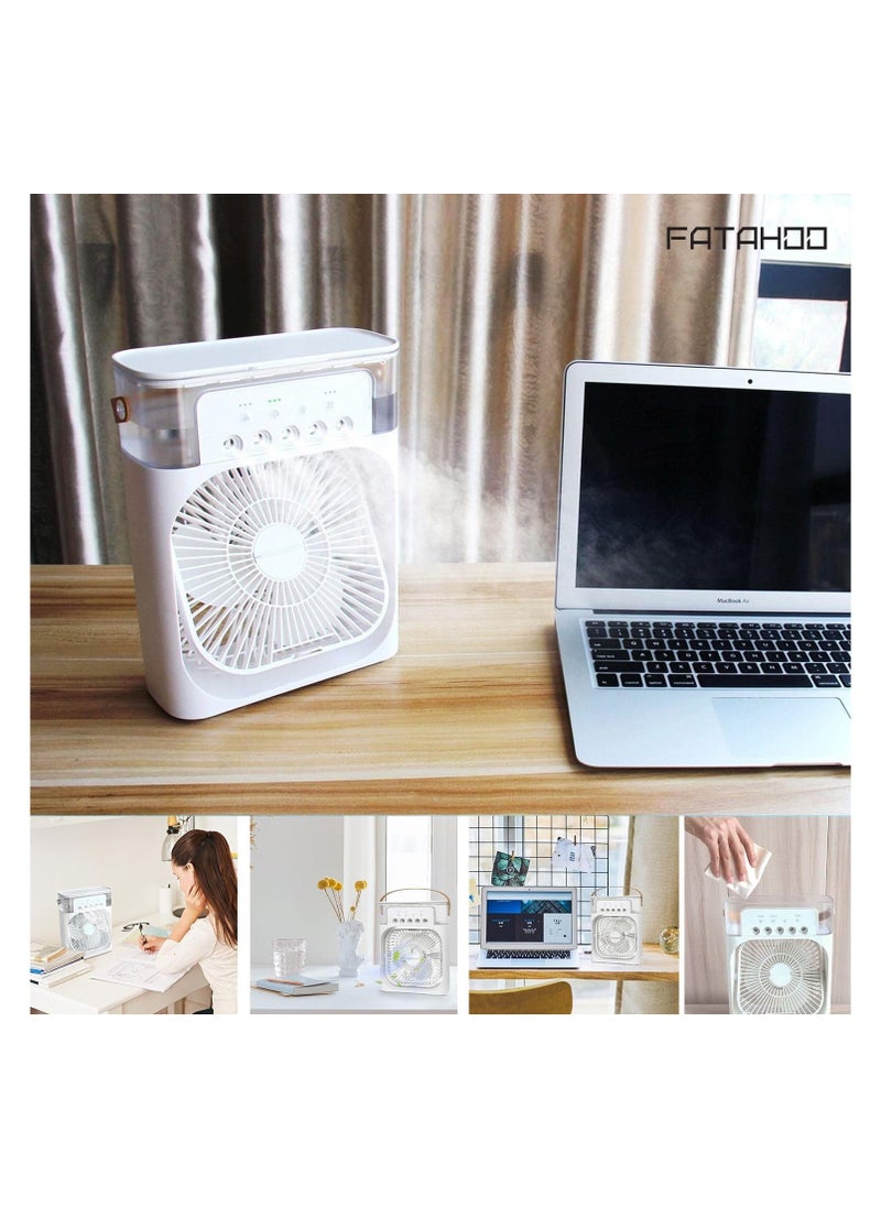 Generic Portable Air Conditioner, Air Conditioner, Cooling Fan with Ice Tray,900ML Evaporative Personal Air Cooler Fan with 5 Mist, 7 Night Light, 8H Timer, Small Air Conditioner for Bedroom Office  - Image 4