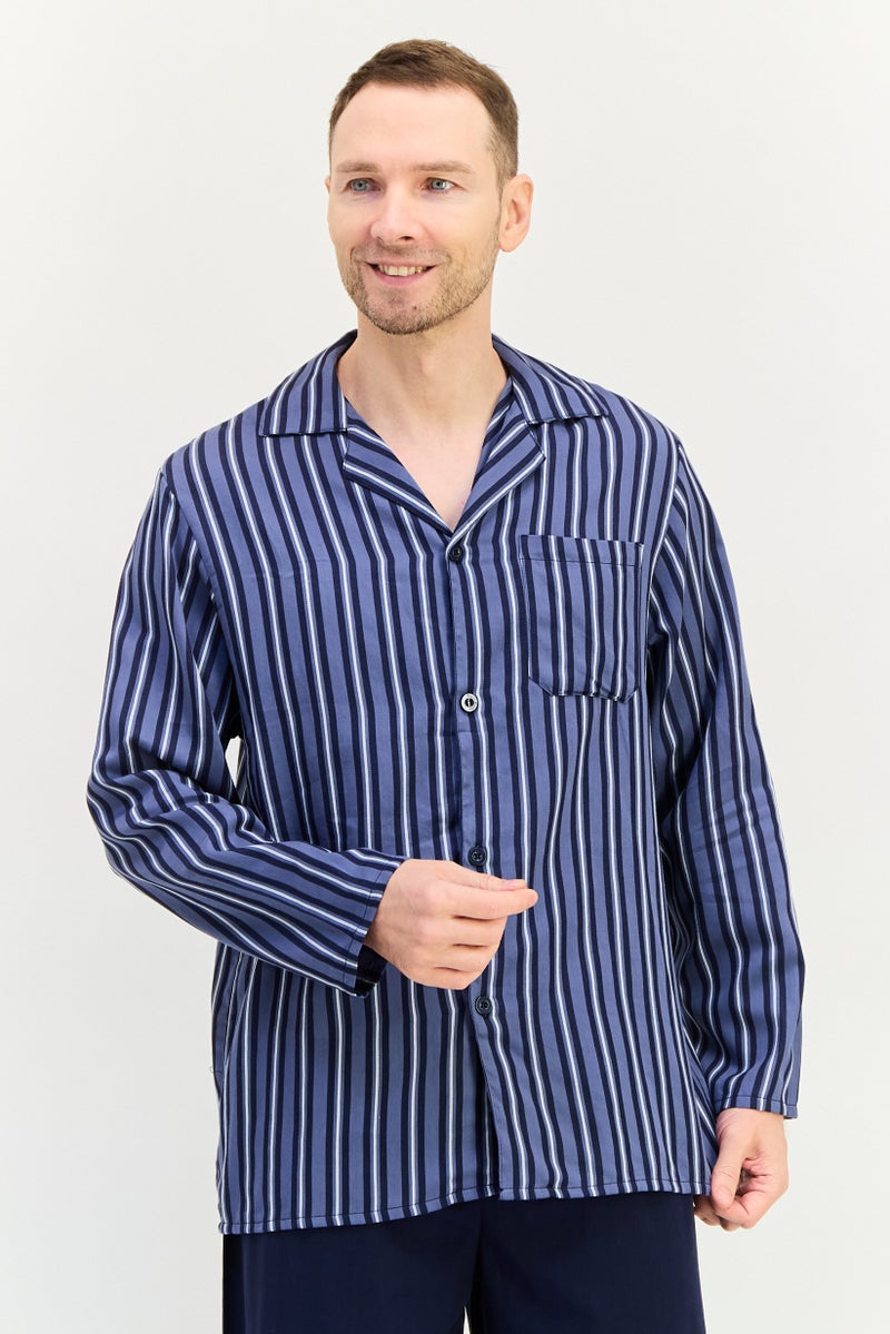 English Laundry Men 2 Pieces Stripe Top And Pants Pyjama Set, Multicolor - Image 3