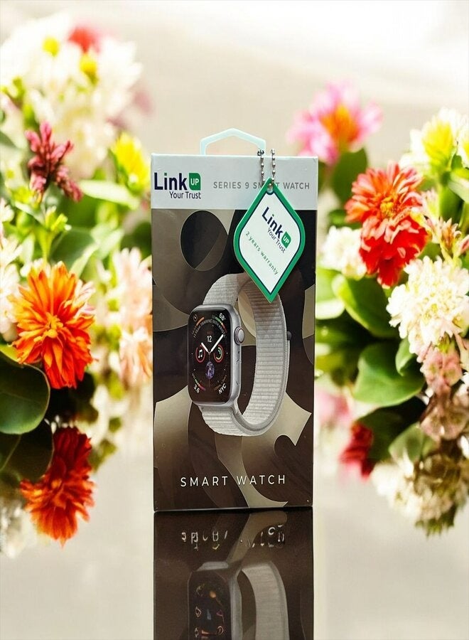 ساعة ذكية سيريز 9 من لينك اب لون أبيض