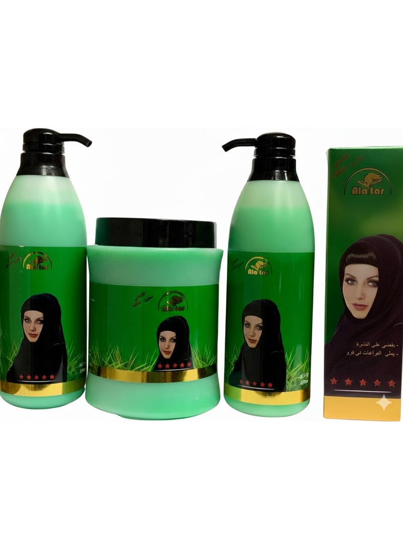 alatar Hair Treatment Oil -200ml with Shampoo/Conditioner (550ml) and Mask Set-1000ml