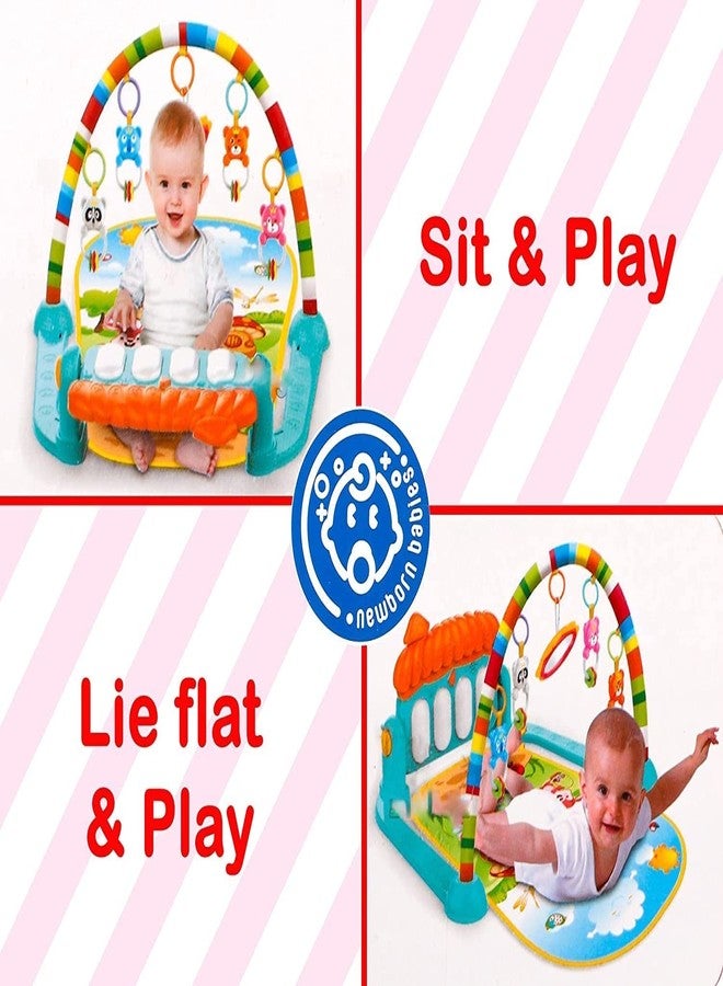 WOLTAX Baby Toys Multi Functional Musical Keyboard Mat Piano Baby Mat Gym & Fitness Rack for 0 to 24 Month Age Baby (Color & Design May Vary) - Image 4