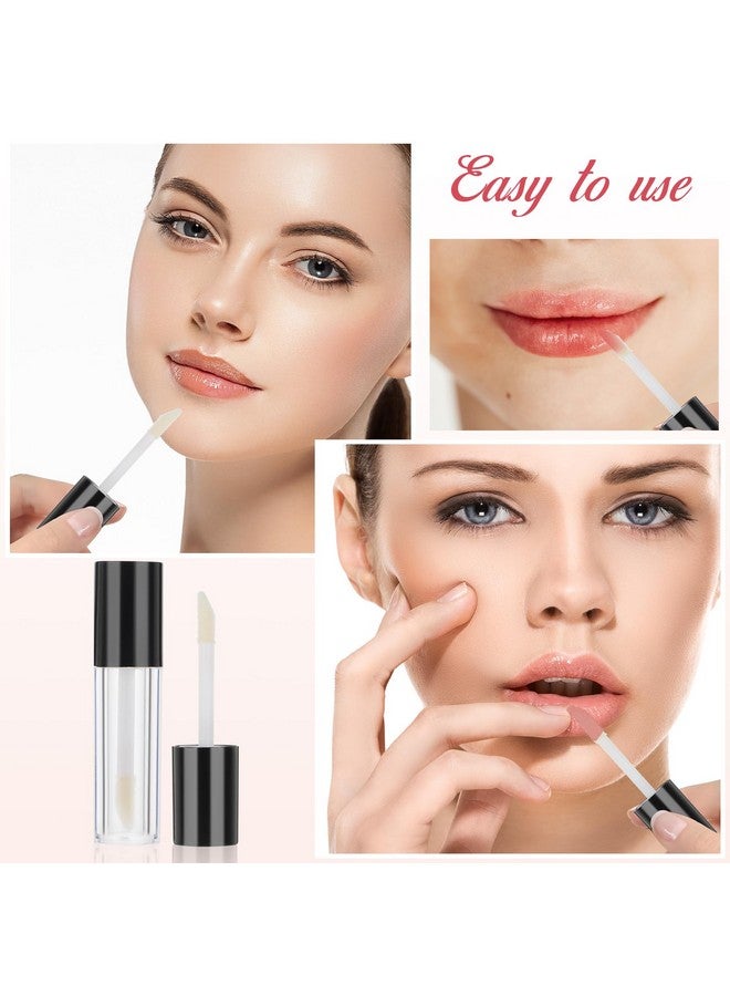 Molain Molain 10pcs Empty Lip Gloss Tubes, 2.5ml Mini Refillable Cosmetic Containers Bottles Lip Balm Bottles for Lipstick Samples, Lip Balms(Black tube cap)  - Image 5