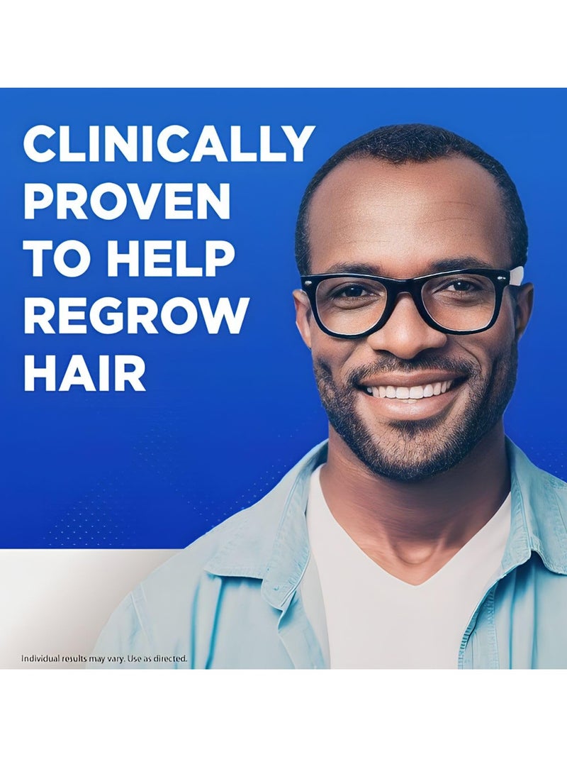 Kirkland Signatur Hair Regrowth Treatment Minoxidil Foam for Men, 2.11 oz, 6 Count (6 Month Supply) - Exclusive 2 MicroFiber Cleaning Cloths and Comb Included, Clear - Image 2
