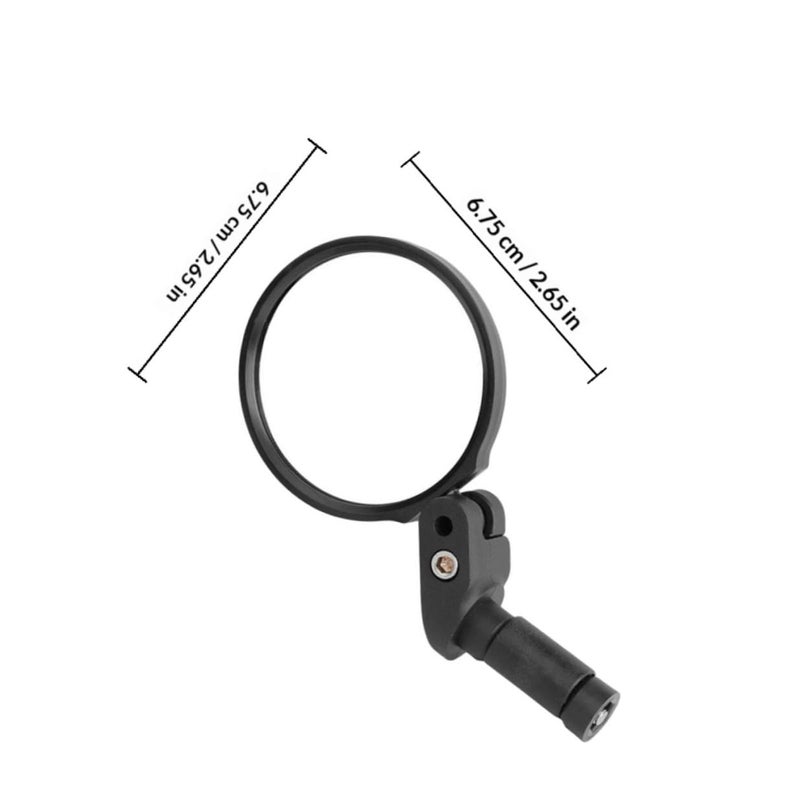 Adjustable Mountain Bike Handlebar Mirror Convex Lens Black For 16 22mm Grip Cycling Safety - Image 3