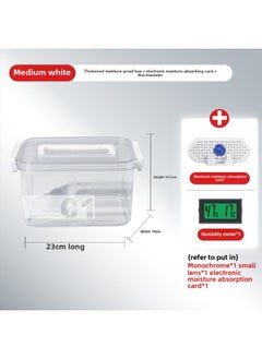 Generic Electronic Moisture Absorption Card Desiccant Camera Lens Dehumidifier Moisture-proof Card Box Photographic Equipment SLR Accessories Dryer-Color:Medium★White + Electronic Moisture Absorption Card (wet Thermometer Included)  - Image 1