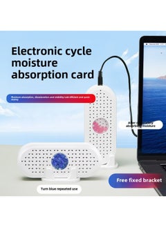 Generic Electronic Moisture Absorption Card Desiccant Camera Lens Dehumidifier Moisture-proof Card Box Photographic Equipment SLR Accessories Dryer-Color:Medium★White + Electronic Moisture Absorption Card (wet Thermometer Included)  - Image 2