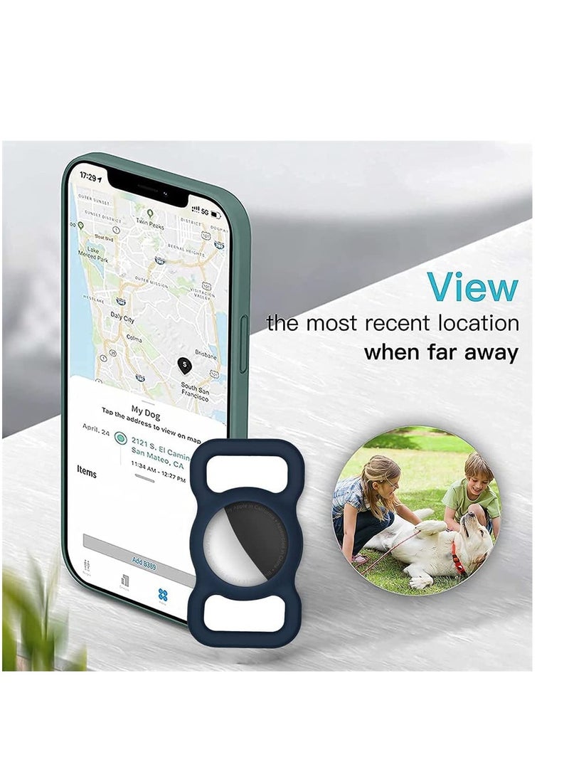 KASTWAVE Airtag Dog Collar Holder for Apple Airtags Anti Lost Air Tag Holder Case Compatible with Cat Dog Collars Silicone AirTags Accessories 4 Pack - Image 2