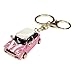beypovk for Mini Cooper Keychain Creative 3D Car Model Rhinestone Key Fob Cover Keyring Universal Cute Key Chain with Ring for Men Women Car Accessories Pink - Image 2