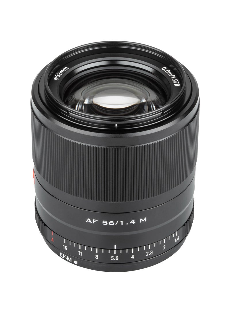 فيلتروكس Viltrox AF 56mm f/1.4 M Lens for Canon EF-M (Black) - Image 1