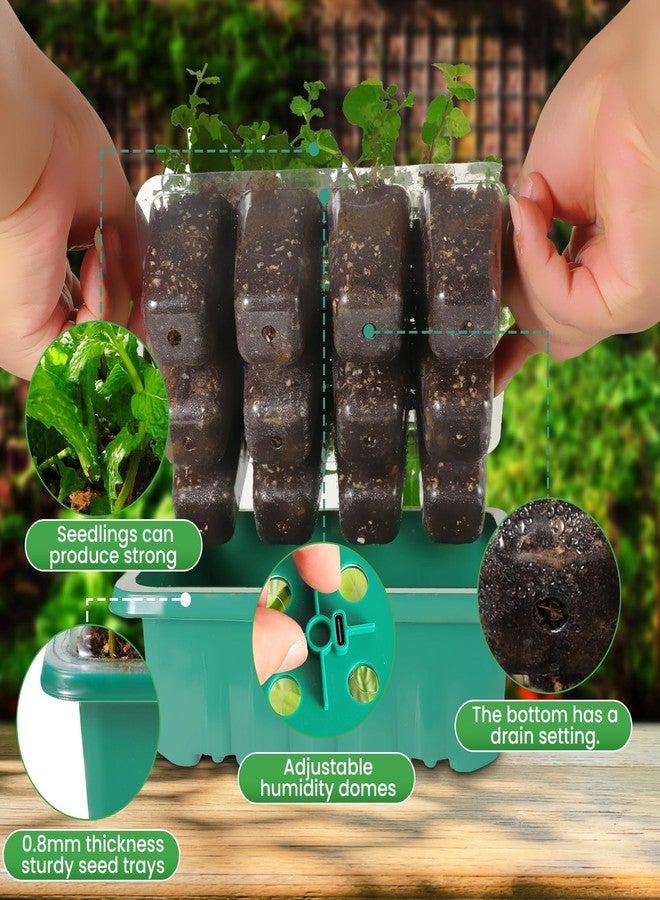 Adawook Seed Starter Trays with Grow Lights, 72 Cells Seed Starter Kit with Lights, 3 Lighting Mode, 4 Timing Set, Germination Kit for Seed Starting Trays, Seedling Starter with High Humidity Control Domes - Image 5
