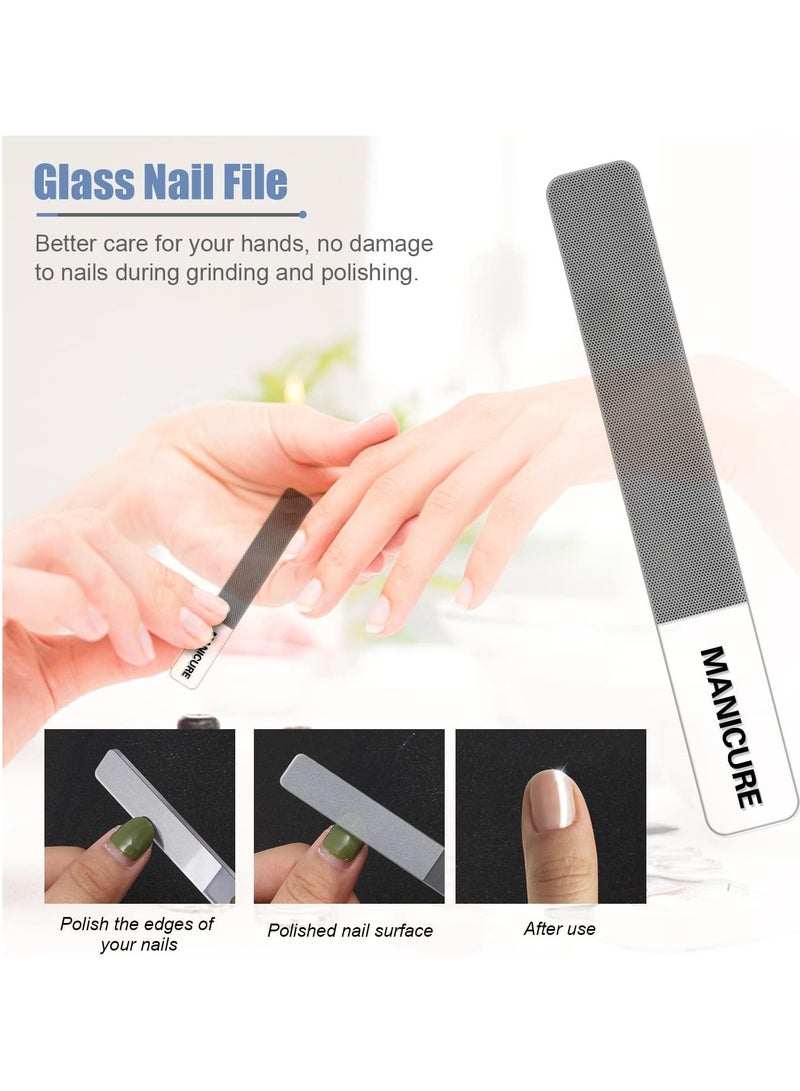 Professional Manicure and Pedicure Set - 16 Piece Stainless Steel Nail Care Tools with Luxury Leather Travel Case (Blue) for Women and Men - Image 2