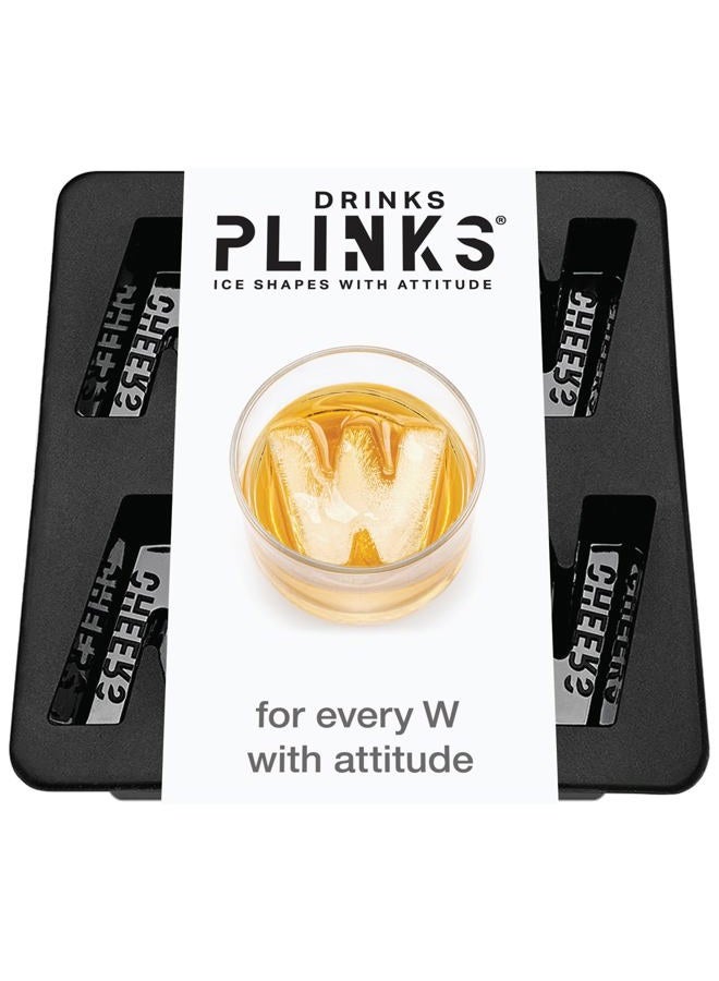 DRINKSPLINKS Silicone W / M Ice Molds - W/M Whiskey Ice Cube Trays - Big Letter M W Monogram Ice Maker - Cocktail Drinks Bar Accessories Crafting Resin Baking Flexible Reusable Silicone Mould - Image 1