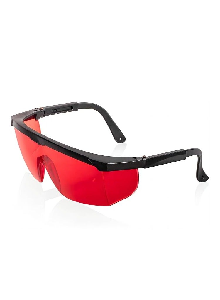 كول بيبي نظارات أمان ليزر مع معابد قابلة للتعديل نظارات أمان لحماية العين من الليزر عدسات حمراء إطارات سوداء - Image 5