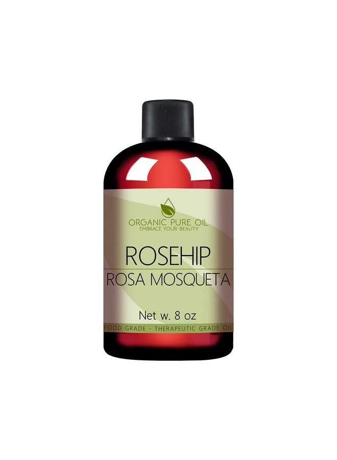 OPO Rosehip Oil 8 Oz 100% Pure Unrefined Non Gmo Cold Pressed Vegan Carrier Oil For Face Hair Skin Nails Body Aging Skin Beard Locs Mustache Lashes Premium Grade Packaging May Vary - Image 1