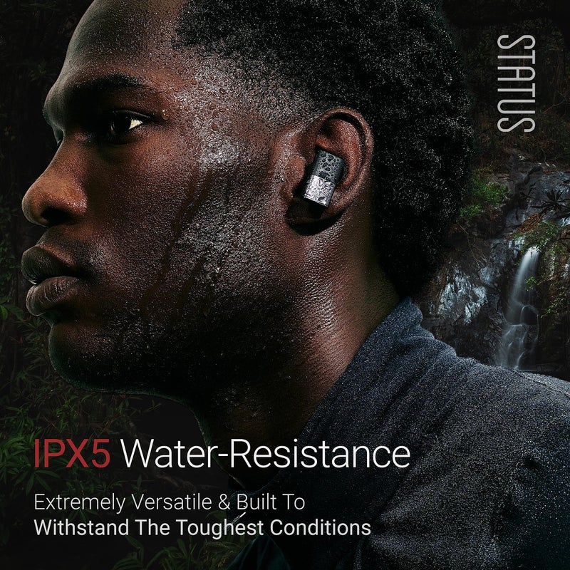 Status Between 3ANC Onyx True Active Noise Cancelling Wireless Earbuds - Black iPhone & Android ANC in Ear Buds, Charging Case, Built-in 6 Microphones, 8H Playtime, Bluetooth 5.2, IPX5 Waterproof - Image 5