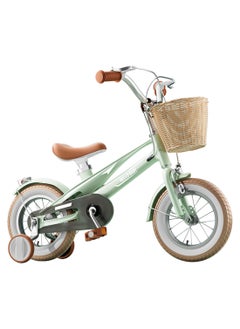 HELLO BABY 12 Inch Kids Bike High Carbon Steel Kids' Bike Children's Bicycle For 2-5 Years Old Girls And Boys With Training Wheels Wear-Resistant Tires Sensitive Handbrake Safe and Stable  - Image 1