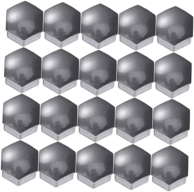 Grey Hexagonal Wheel Lug Nut Covers Size 3 Pack Of 20 For Enhanced Protection Easy Installation - Image 1