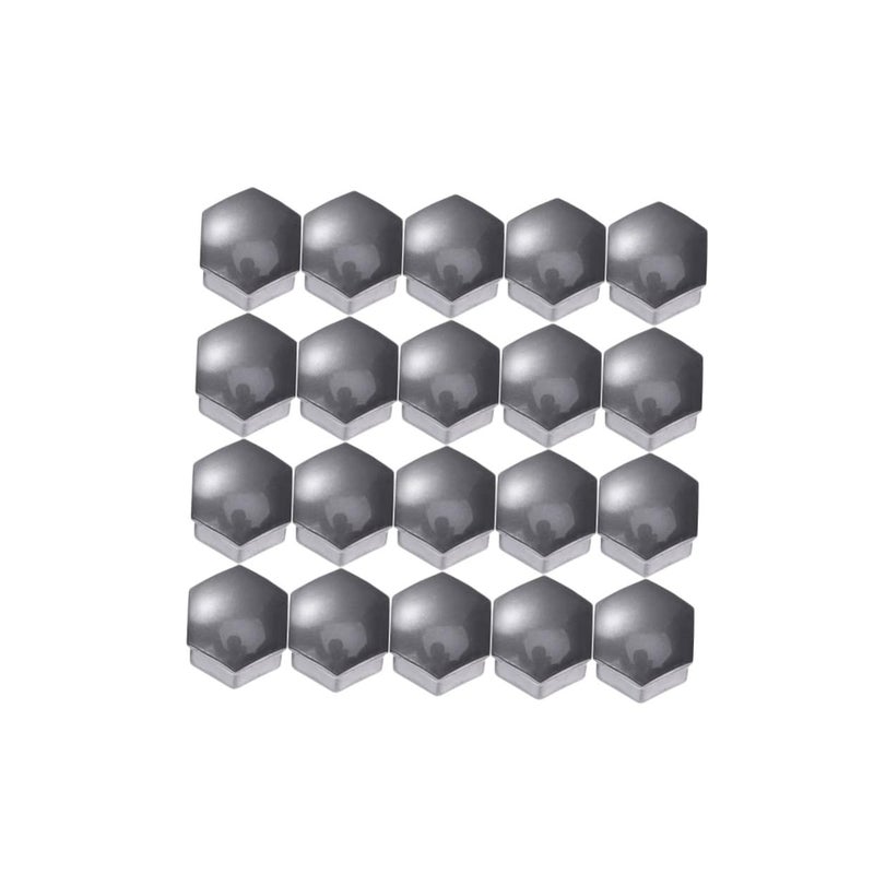 Grey Hexagonal Wheel Lug Nut Covers Size 3 Pack Of 20 For Enhanced Protection Easy Installation - Image 2