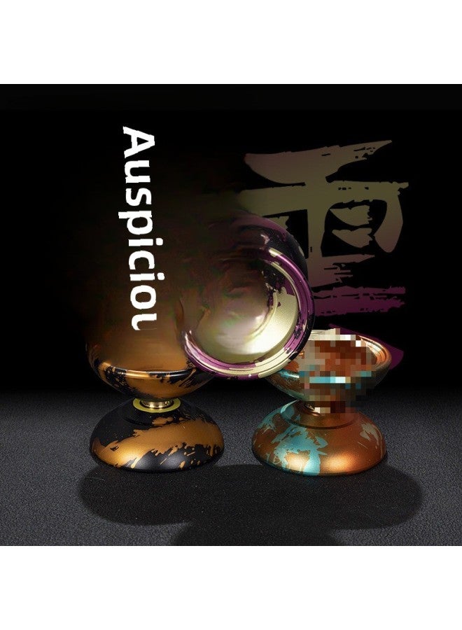 2024 Professional Yo-Yo Game Competitive Alloy Yo-Yo Children Beginners Living Sleep Yoyo Ball-Color:Xiangyun Jinlan Silver Live Sleep (ball Lifting Recycling) Free: 10 Rings + Death Sleeping Bearings + Gloves - Image 3