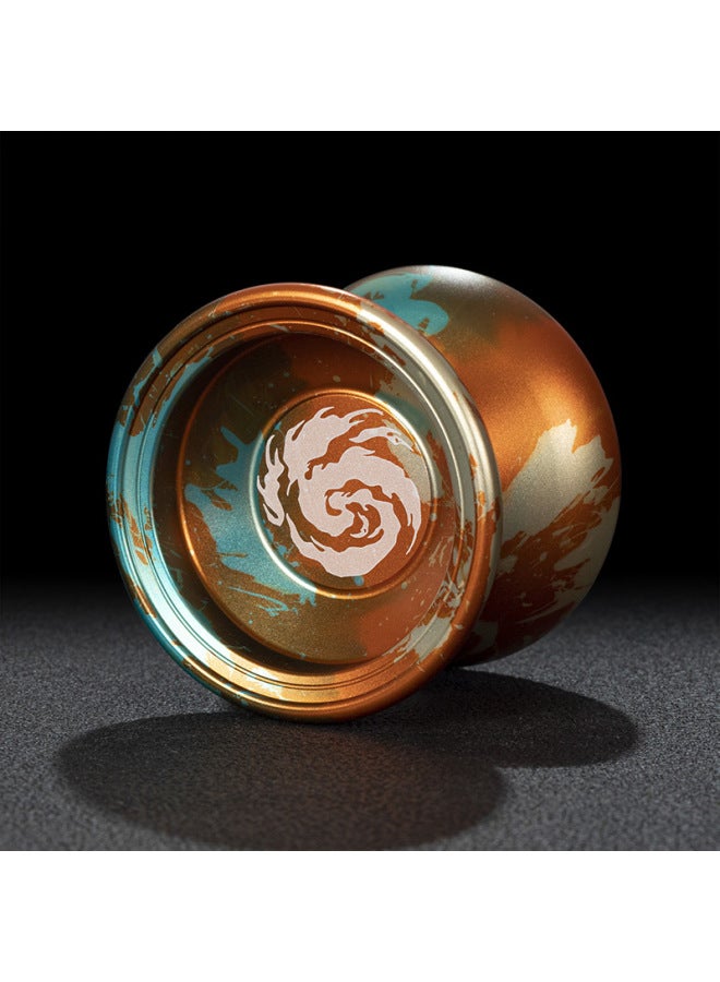 2024 Professional Yo-Yo Game Competitive Alloy Yo-Yo Children Beginners Living Sleep Yoyo Ball-Color:Xiangyun Jinlan Silver Live Sleep (ball Lifting Recycling) Free: 10 Rings + Death Sleeping Bearings + Gloves - Image 1