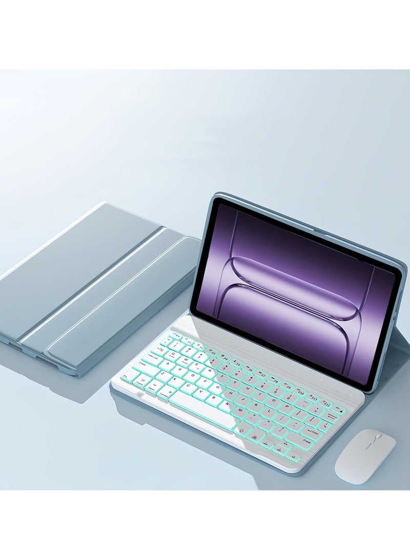 Backlight Keyboard Case Compatible with OnePlus Pad 3 13.2 inch 2025, Slim Cloth Texture Case with Detachable Wireless Bluetooth Keyboard  Bluetooth Mouse - Image 1