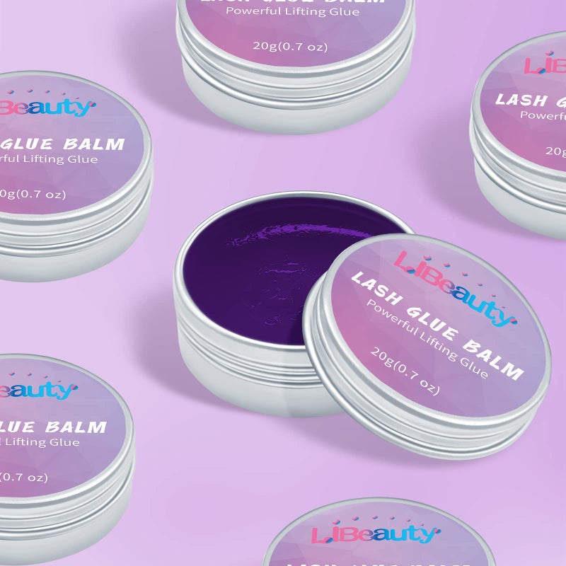 Libeauty Lash Glue Balm Lash Lift Adhesive 0.71Oz/20G Strong Sticky Fruit Flavor Eyelash & Eyebrow Perm Glue Balm for Long Lasting Individual Brow Lamination Gel - Image 5