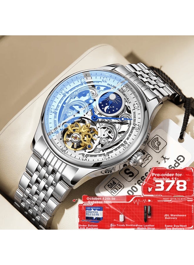 Mark Fairwhale Carved Watch, Men's Automatic Mechanical Watch, Top Ten Famous Watches For Students, Men's Style Watch, Chinese Watch, Birthday Gift For Husband - Image 1