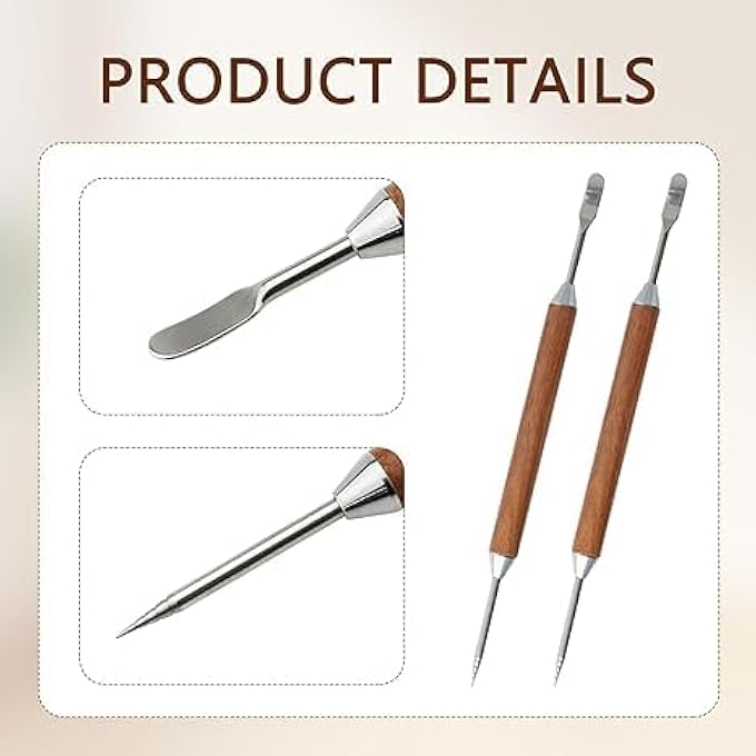 ريحني قلم لاتيه آرت بجهازين مقبض من الفولاذ المقاوم للصدأ مزدوج الأطراف مريح للحمل أدوات فنية مناسبة لتصميم القهوة المنزلية وتصميم الإسبريسو وإكسسوارات الباريستا - Image 4